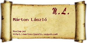 Márton László névjegykártya