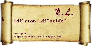 Márton László névjegykártya